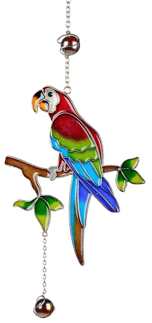 Moderno Colgante de Ventana Cazador Tiffany para Decoración Papagayo Primavera