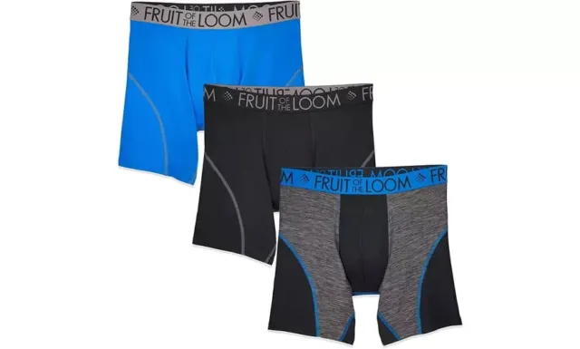 Mens Fruit of the Loom BOXER BRIEFS 4 Pack Slightly Imperfect 2XL