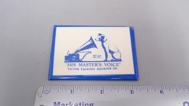 Vintage RCA Victor Talking Machine His Master's Voice Dog Nipper Pocket Mirror