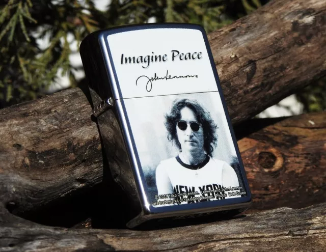 Zippo Lighter - John Lennon - Imagine Peace - The Beatles - European - Rare