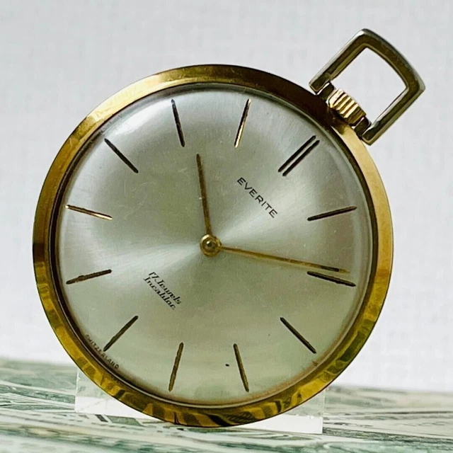 MONTRE DE POCHE Everite pour hommes a remontage manuel en or d occasion EUR 170 21 PicClick FR