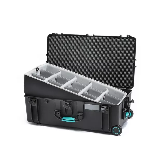 HPRC 2745W Lightweight, waterproof, unbreakable case with dividers and wheels. 2