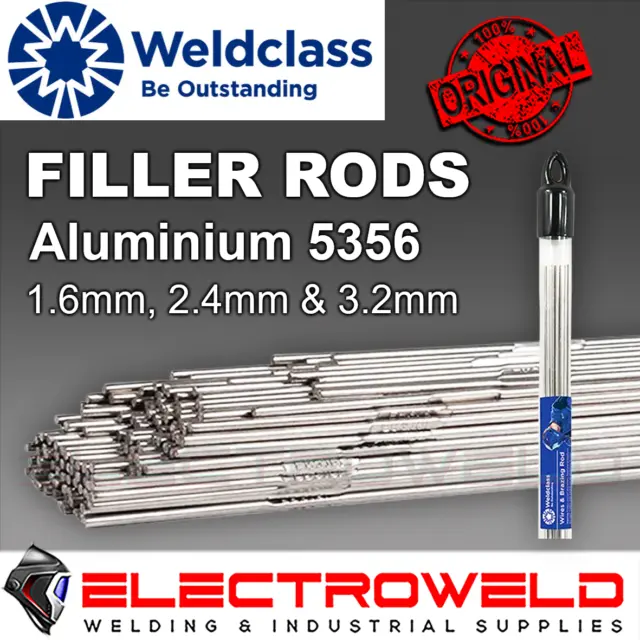 WELDCLASS Tig Aluminum 5356 Filler Rod 1.6mm 2.4mm 3.2mm Welding Electrode Alloy