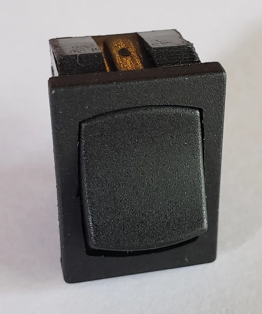 SIGMA 2B MINI Rocker Switch On/Off Black Spst 2 Pin 20A 12Vdc Rv Marine ...