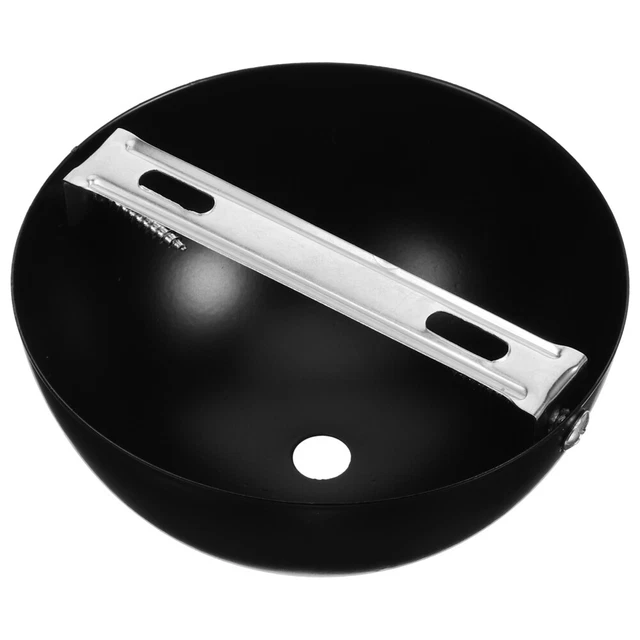 Plaque De Plafond Ronde En Métal Noir Pour Lustre - Support Décoratif Rétro - Installation Facile - Ø 15 Cm
