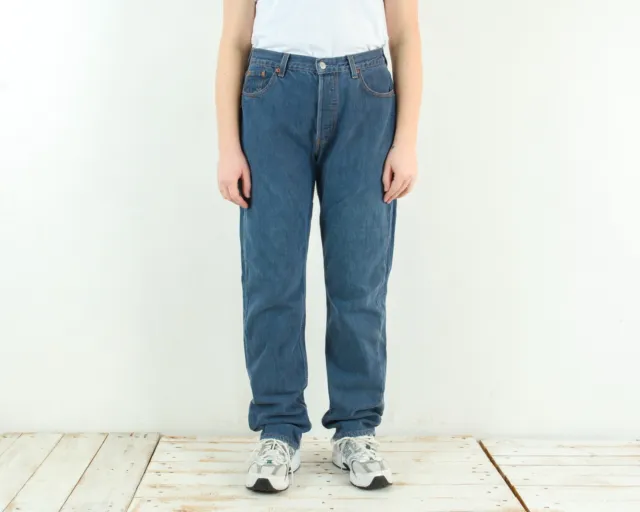 Levi Strauss 501 Women W32 Denim Jeans US 14 Trousers Pants UK 18 Straight VTG