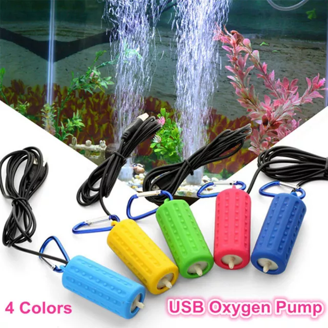 Portable Mini USB Aquarium Fish Tank Oxygen Air Pump Mute Energy Saving Supplies