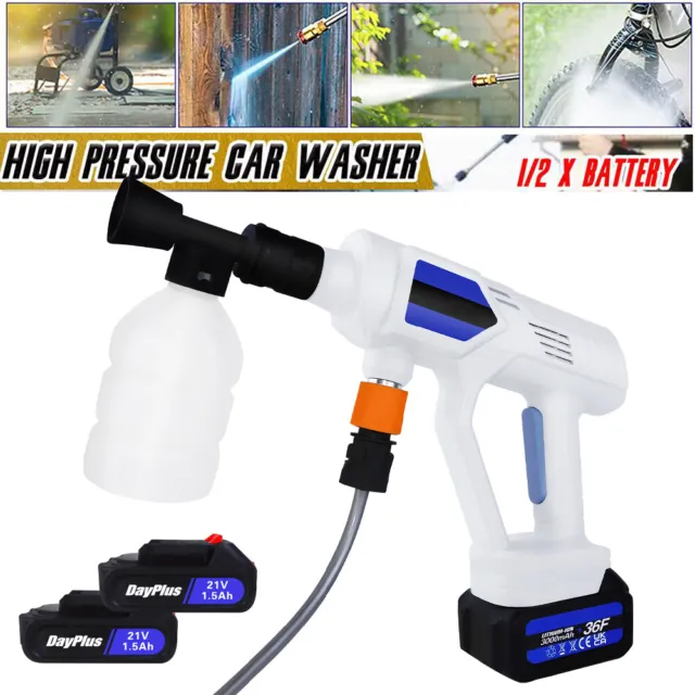 Portable Cordless Car High Pressure Washer Jet Water Wash Cleaner Gun w/ Battery