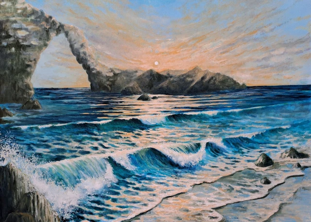 Marina di Giuseppe Aldi olio su tela 50x70