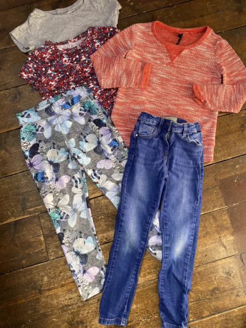 Maglietta jeans maglione bambina Next 7 anni 7-8