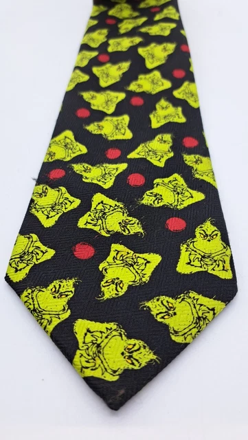 Dr. Seuss Brand The Grinch With Red Polka Dots Tie