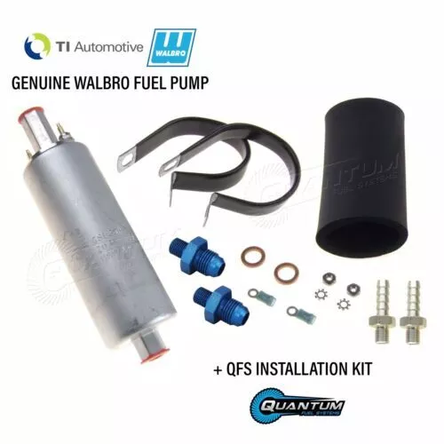 GENUINE WALBRO/TI Fuel Pump Inline External +8AN Fittings Install Kit GSL393