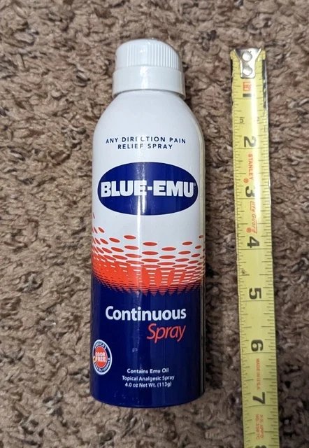 Blue Emu Continuous Pain Relief Spray Back Muscle And Joint Pain Relief 4 Oz New