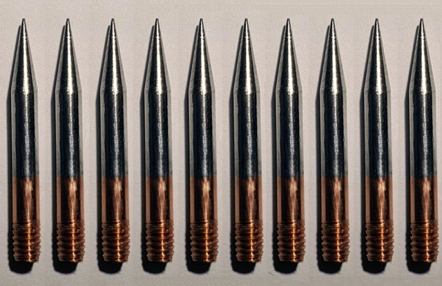 Punte di ricambio per saldatore elettrico, 5 pezzi, con interfaccia E10, materiale composito in acciaio rame per uso a lungo termine (TIP-B 5PCS