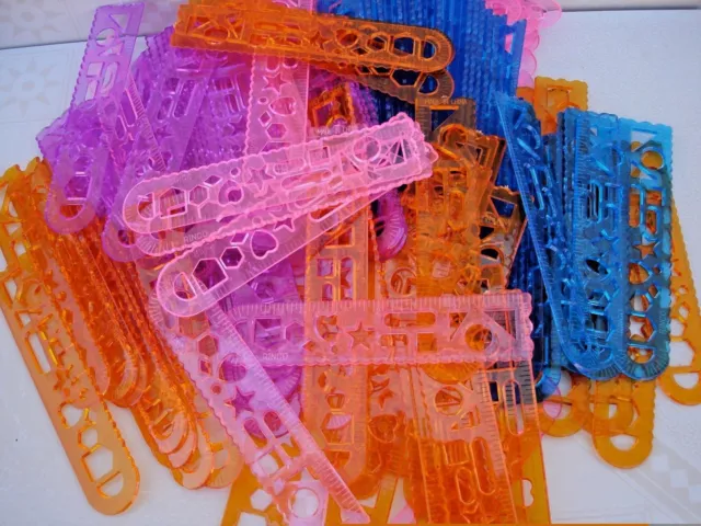 Tracing Rulers 4.5" Lot Of 144 Carnivals, Party Toys Favors, Vending