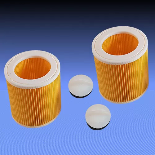 2 Cartouche de Filtre Rond à Lamelles pour Aspirateur Kärcher MV 3 Premium