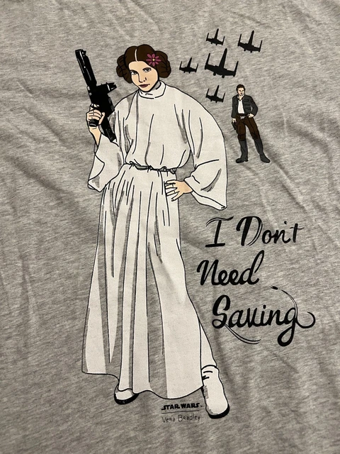 New Vera Bradley Star Wars Far, Far Away Pajama SS Top Princess Leia Han 2XL 20