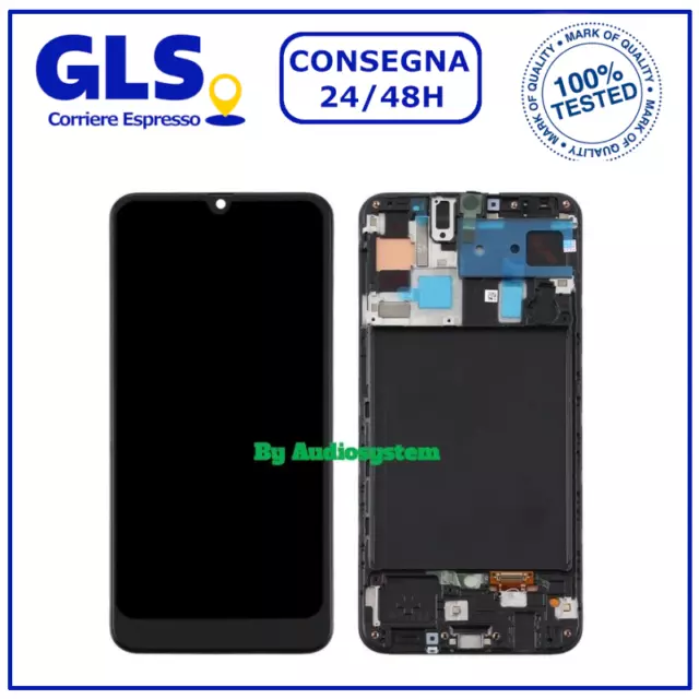 Display Touch Screen +Frame Samsung Galaxy A50 Sm-A505Fn/Ds Nero Vetro Schermo