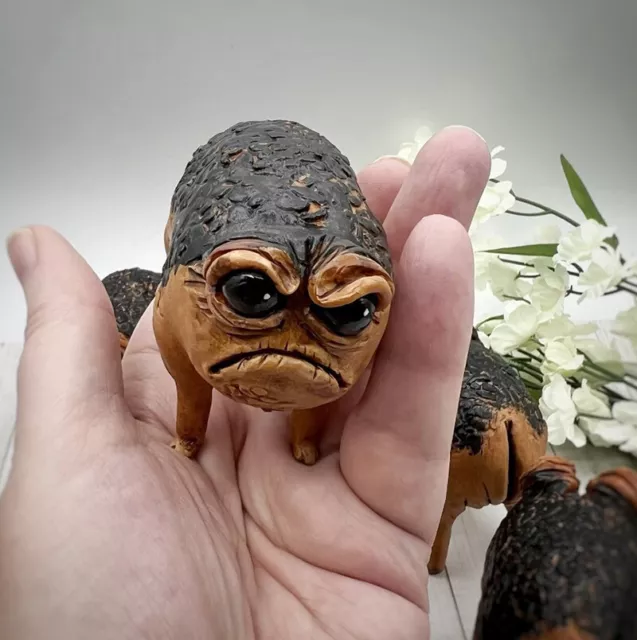 African Rain Frog Resin Statue Resin Crafts Ornaments Desktop Decor Gift SN❤