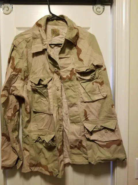 DCU BDU Shirt Coat Medium Regular Twill Desert Tri-Color Camo Military Combat