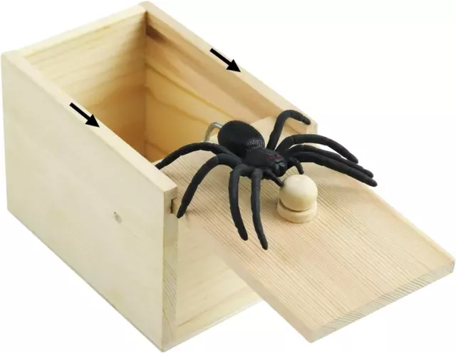 Spider Prank Scare Box, Handmade Fun Practical Surprise Joke Boxes, Hilarious Ha