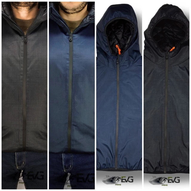Giubbotto Uomo Invernale Giubbino Pesante Quadri Cappuccio Giacca Imbottito Cald 5