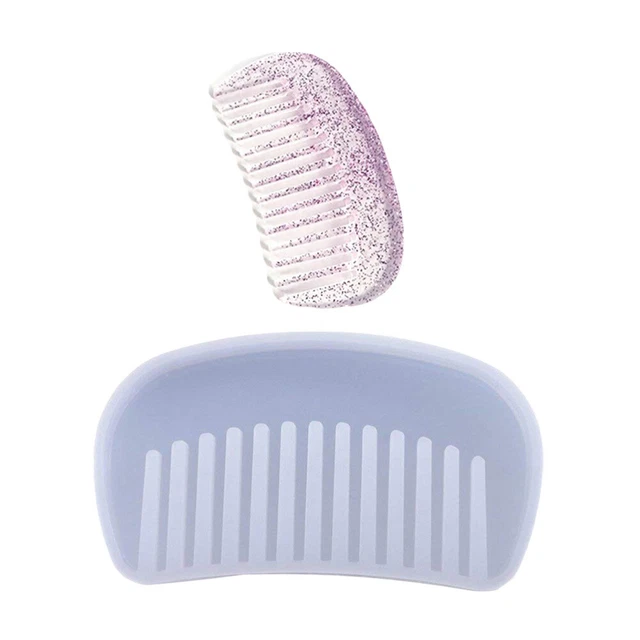rodio placcato cristallo liscio capelli pettine - 65 mm