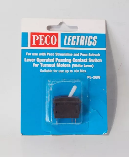 Peco PL-26W Lever Operated Passing Contact Switch for Point Motors