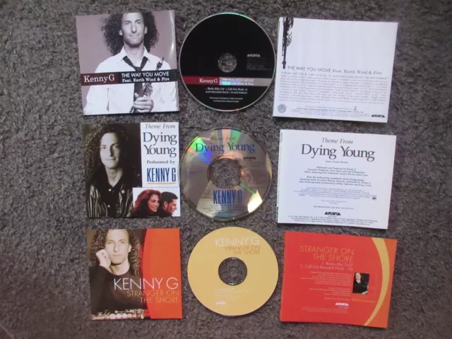 Kenny G Lot Of 3 Promo Cd Singles Ex+/Unplayed Oop Radio Music Library Copies