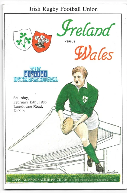 RUGBY UNION FIVE Nations Championship Ireland v Wales 1986 Match