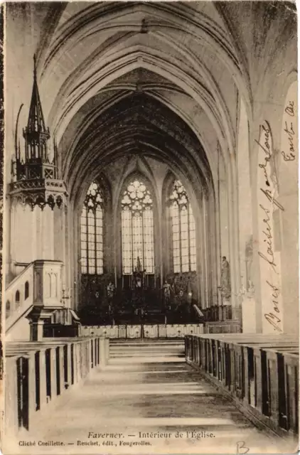 CPA AK FAVERNEY - Intérieur de Église (636329)