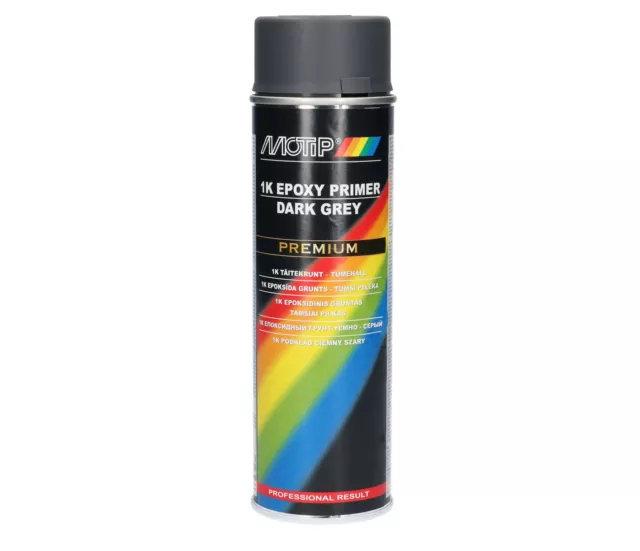 Epoxy Grundierung Füller Primer Grundierfüller Rostschutz Spray Grau 500ml Motip