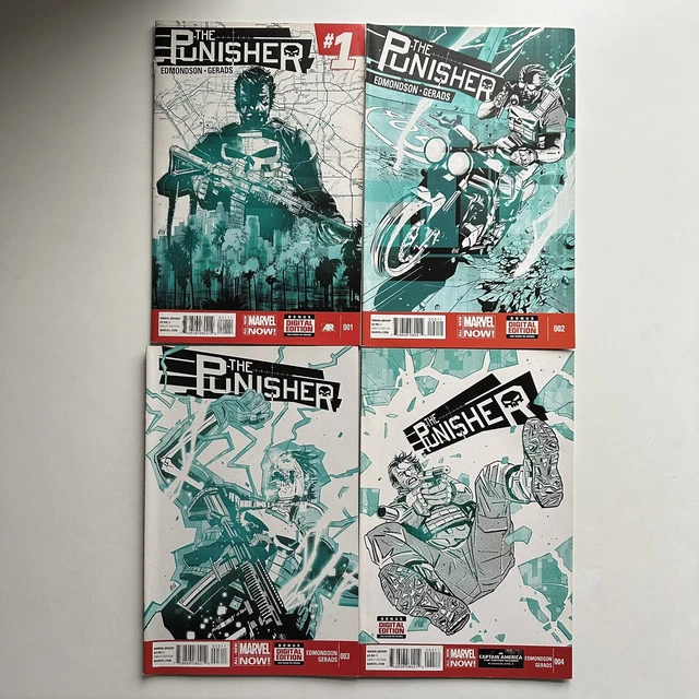 Marvel Comics The Punisher Vol. 10 #1 2 3 4 VF/NM 2014 Edmonson Gerads