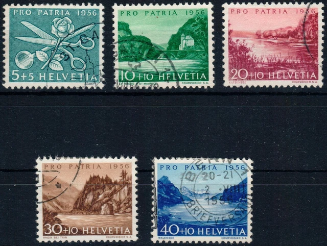 Schweiz 1956 - "Pro Patria" MiNr. 627 bis 631 gestempelt