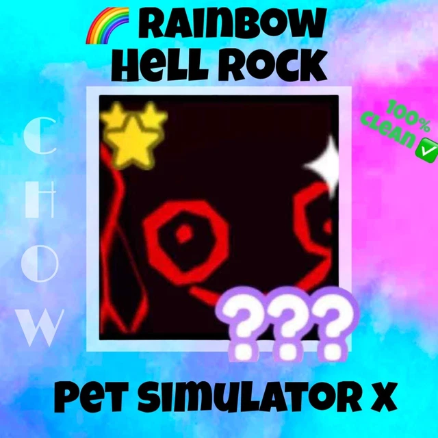 ✨Huge Rainbow Hell Rock ✨Pet Simulator X PSX 100% CLEAN! SAME DAY DELIVERY✨+5B💎