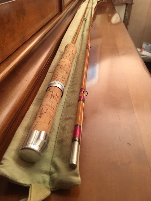 Pêche CANNE à MOUCHE 6'8p Bambou refendu Fly rod fishing Pezon et