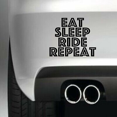 Eat Sleep Ride Repeat Car Bumper Sticker Equestrian Pony Jdm Jeep 4X4