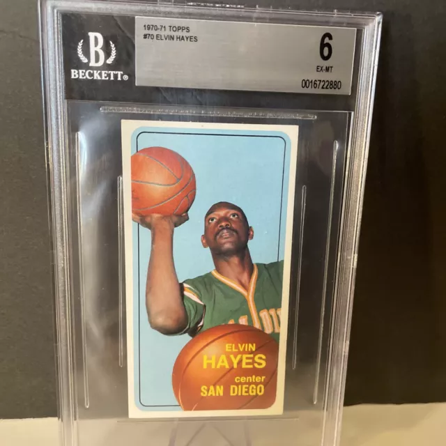 1970-71 Topps Basketball #70 Elvin Hayes BGS 6 EX-MT NBA San Diego HOF