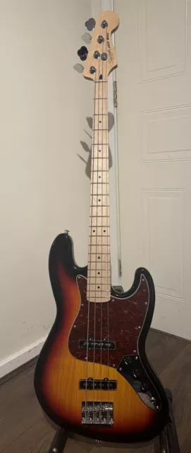 Squier by Fender 4 String Jazz Bass, Sunburst, 2021, Upgraded, Mods Available!