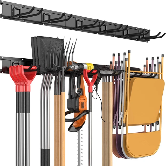 Garage Tool Storage Organizers Wall Mounted with 6 Removable Hooks and 3 Board,