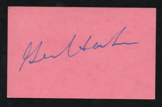 Gene Hackman signed autograph auto Vintage 3x5 card Actor Superman BAS Certified