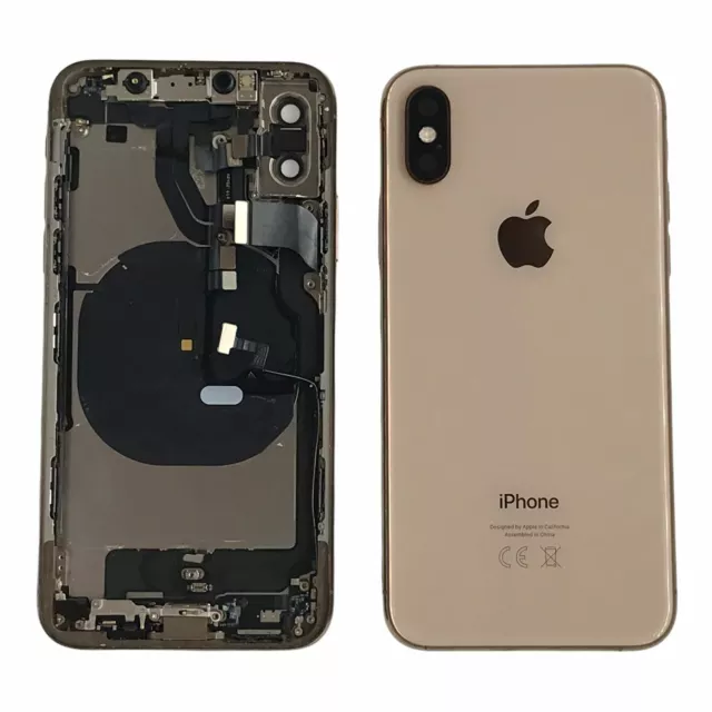 Chasis Trasero Para Apple IPhone XS Original Color Dorado Como Nuevo Desmontaje