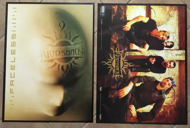 Sully Erna GODSMACK 2003 DOUBLE SIDE Retail PROMO POSTER For Faceless CD USA