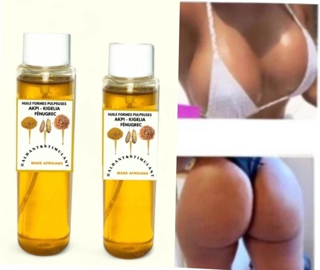 Huile élargissement Fesses & Hanches Kigelia Fenugrec Akpi 250 Ml - Neuf - Fabriqué En France