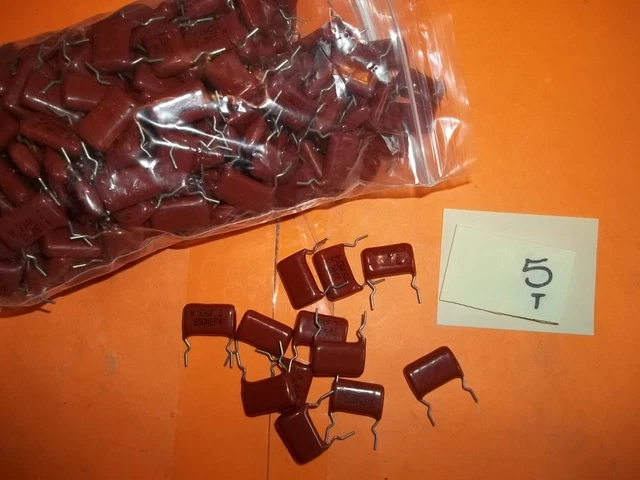 Supertech .33uF 630V Yellow Film Capacitors – 25-Pack, 334K, For Guitar Tube Amps & Tone Circuits