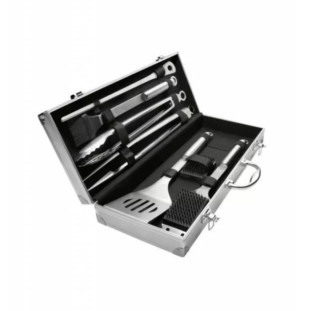 Cuisinart - Set barbecue 13 pièces en acier inoxydable massif