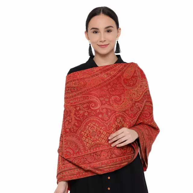 Nuevo Imitación Pashmina Lana Jamawar Cachemir Chal Estola Envolvente para Mujer