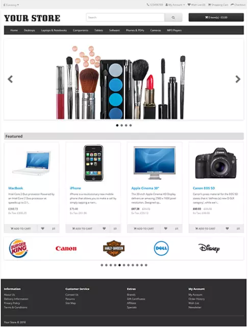 ECOMMERCE STORE - Responsive Shopping Cart Website - Free Installation