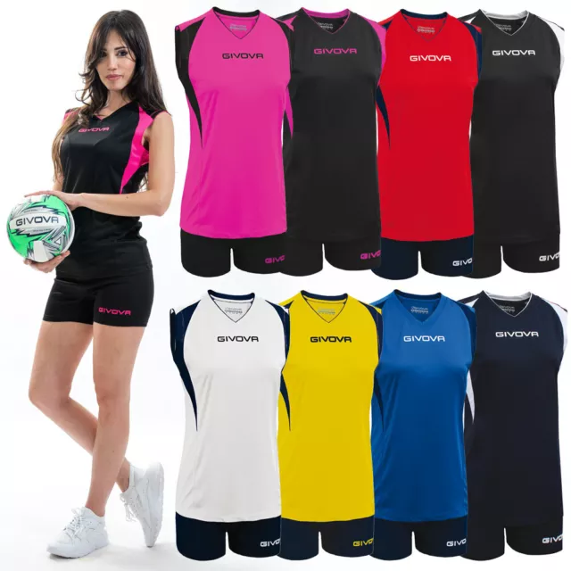 Givova Kit Spike Volleyball Damen Sport Trainings Trikot-Set 2-teilig KITV07 neu