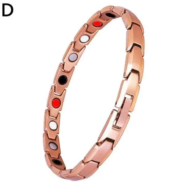 Rose gold Magnetic Bracelet Healing Therapy For Men Arthritis Relief Weight Pai